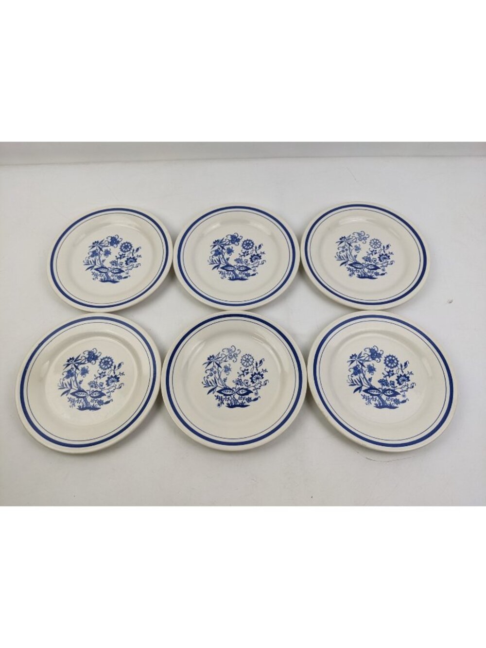 Oxford 0930 1 Brazil Blue Onion Salad Plates 7-1/4" Set Of 6